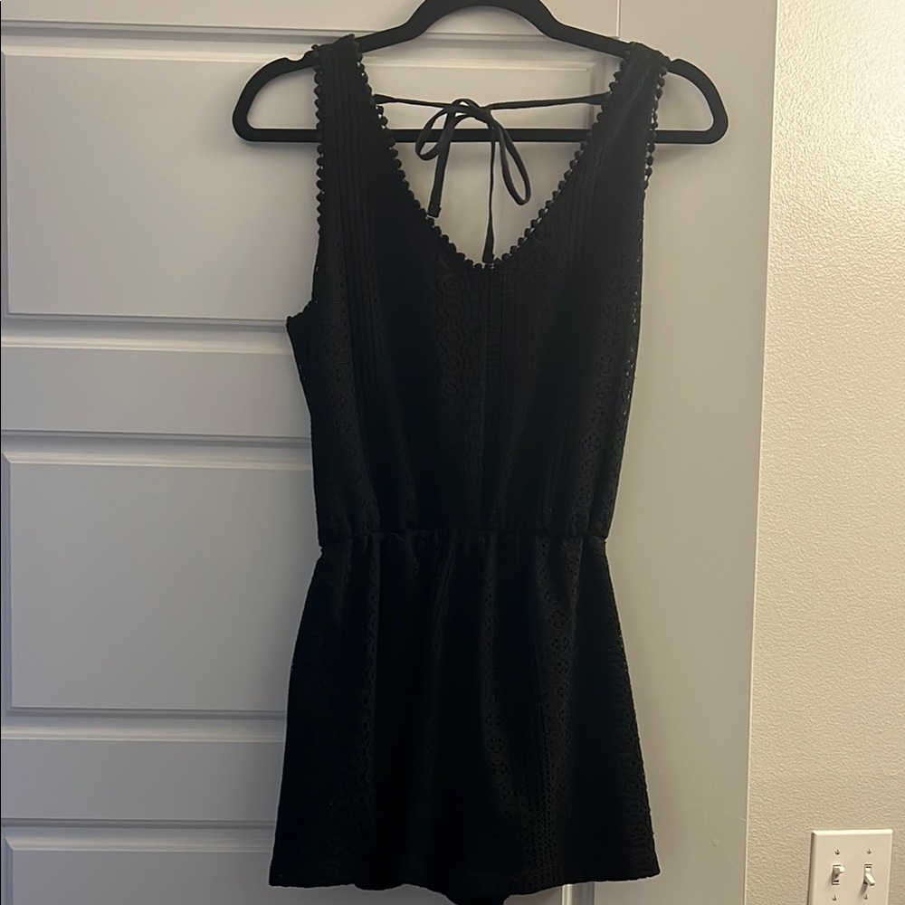 Derek Heart Black Lace Romper - Picture 3 of 3